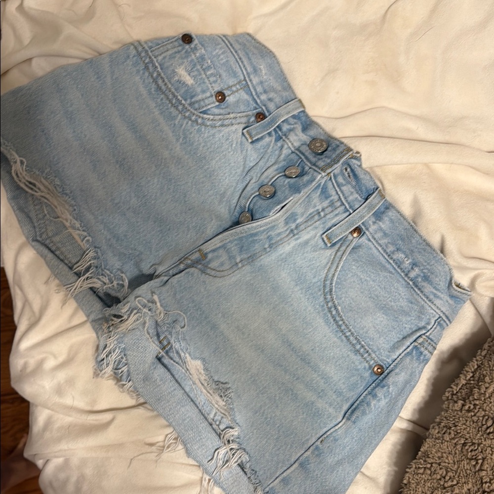 Levi's Light Blue Jean Shorts for Women